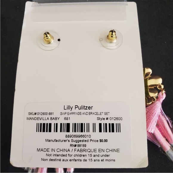 Lilly Pulitzer, Mandevilla baby, new with tags earrings - Picture 3 of 5